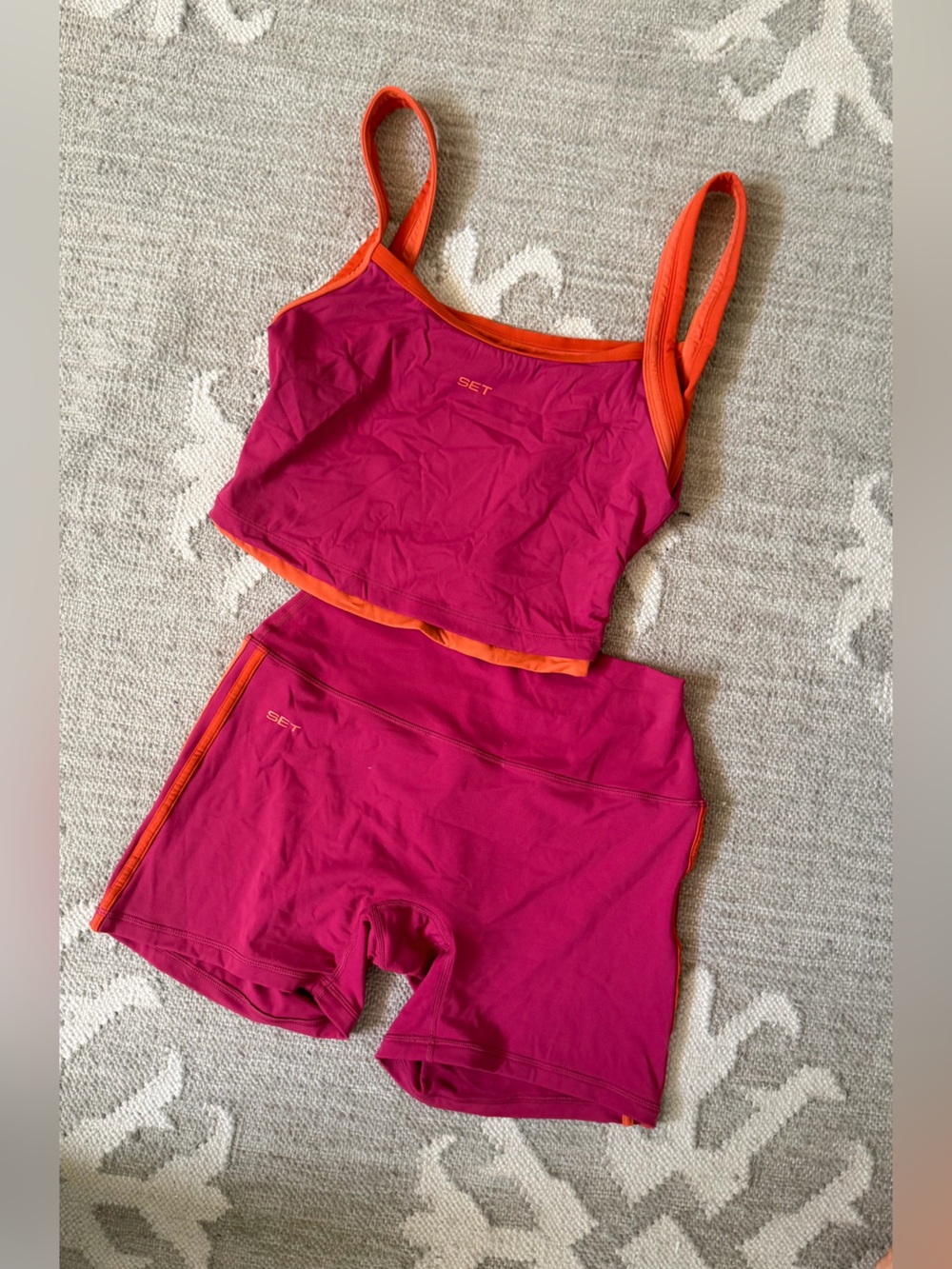 Set active tank and shorts set